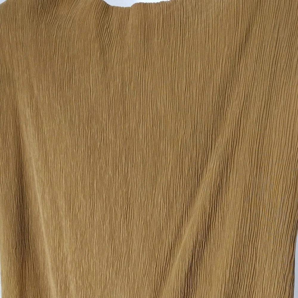 COS Cupro Silk Crinkle Top Brown Copper Twist Back Sleeveless Blouse Size 12 - Picture 7 of 7